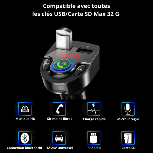 Transmetteur bluetooth kit - bluetooth,