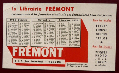 Buvard librairie frémont - -,