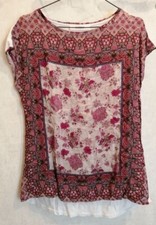 T-Shirt  rose et blanc T36 Promod (2102085)