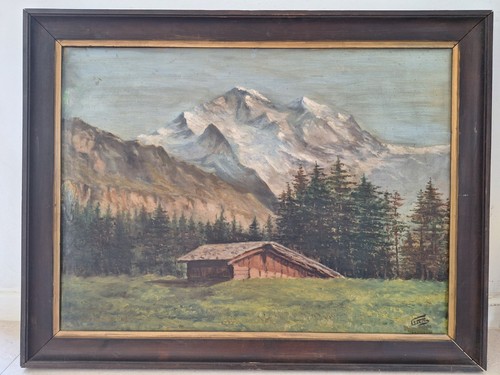 Peinture ancienne huile - peinture, huile"la