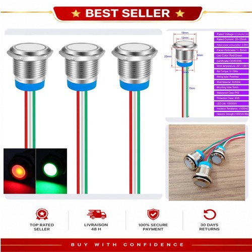 Voyant led bicolore rouge vert - bicolore,