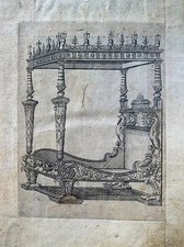Androuet Du Cerceau Jacques; " Lit Baldaquin " 1560; Architecture; Aris