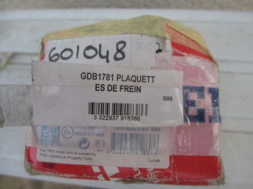 Jeu plaquettes de frein - jeu,