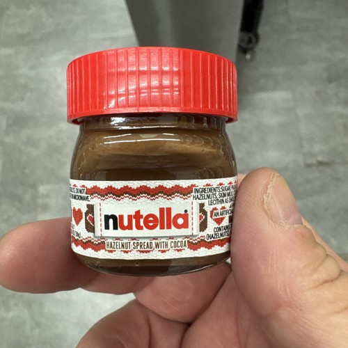 Holiday nutella mini glass jar - nutella,