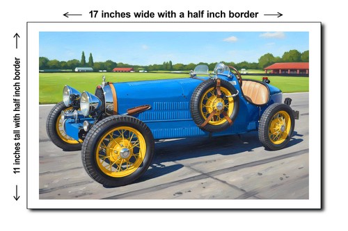 1927 bugatti type 11x17 - -,