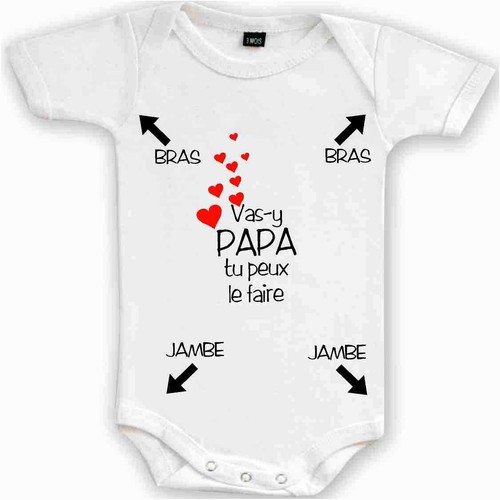 Body bébé vas papa peux - body, vas-y