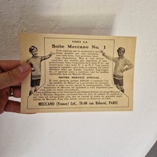 MECCANO  feuillet   "  VOICI LA BOITE MECCANO n° 1