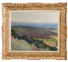 JEAN MAREC (1901-1972) SUPERBE PAYSAGE DE BORD DE MER CORSE VERS 1940 (52)