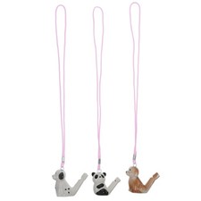  3 pièces sifflets d'eau en céramique animaux fabricants de bruit d'oiseaux