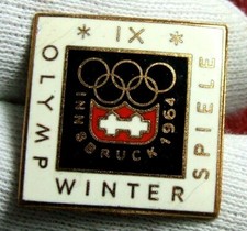 Innsbruck 1964 Olympic winter IX games Austria rare official badge