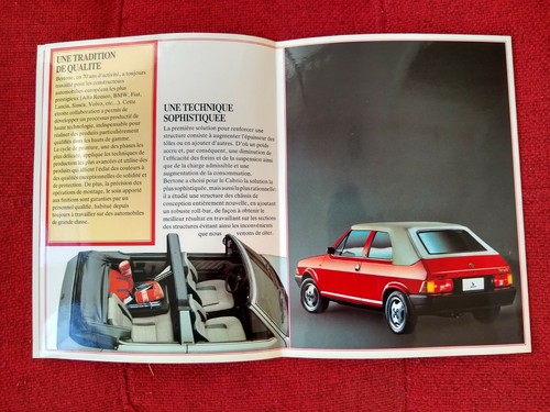 Brochure cabriolet fiat ritmo - brochure,