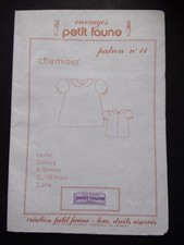 § patron ancien PETIT FAUNE