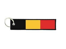 Port cles clef cle homme femme tissu brode imprime drapeau belgique belge