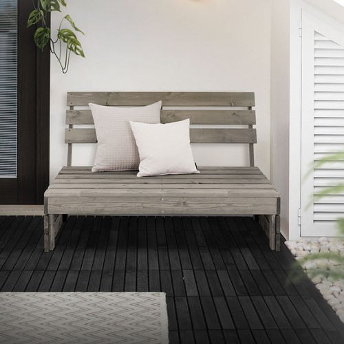 Banc jardin bois massif de - bois,