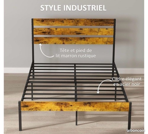Cadre lit double 140 200 - cadre, de