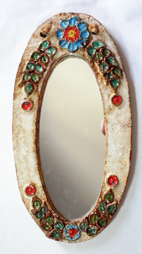 Miroir ovale céramique - en,