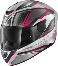 Casque Intégral Femme Moto Shark D-SKWAL 2 DAVEN Fuchsia Pink Lady Helmet