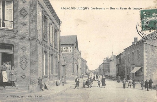 Cpa amagne lucquy rue et - cpa,