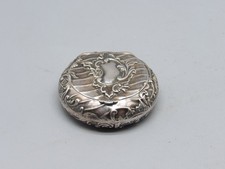 PILULIER XIX EN ARGENT ET VERMEIL MASSIF TBE OUVRAGE STYLE ROCAILLE
