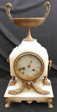 Pendule en Albâtre et Bronze