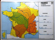 lot de 7 cartes scolaires