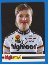 CYCLISME carte cycliste LUISE KELLER équipe HIGHROAD 2008 Signée