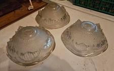 3 Tulipes De Lampe Art Deco en verre Moulé Ezan Petitot Lacroix Muller degué