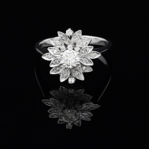 Bague vintage blanc kt - bague,
