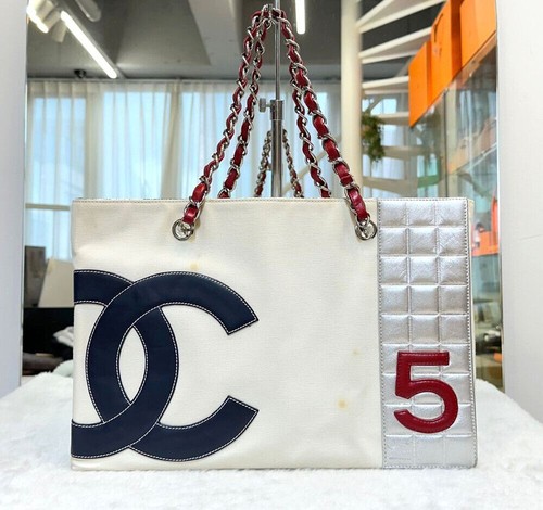Chanel sac shopping toile - sac,