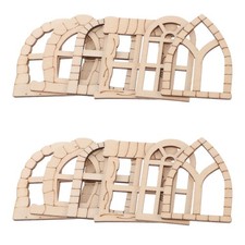  25 Pcs Fenetre Miniature Porte Bois Cadre De Fenêtre Accessoires Jardin