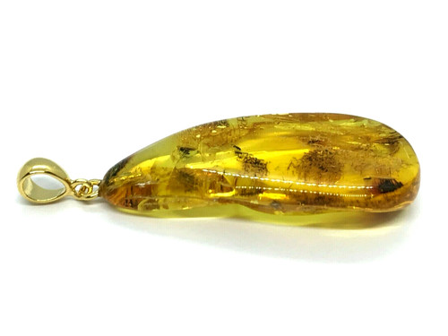 Pendentif ambre avec - ambre, insecte