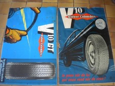 2 panneaux semi  rigide Kleber Colombes automobile pneus voiture ancienne