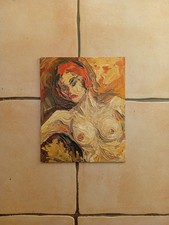 Peinture Sur Bois Étude De Nu Antoine G. Bogey