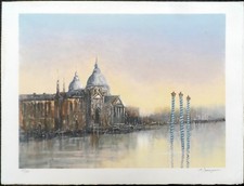Alferio Maugeri "" VENISE ""  Grande lithographie originale signée et numérotée
