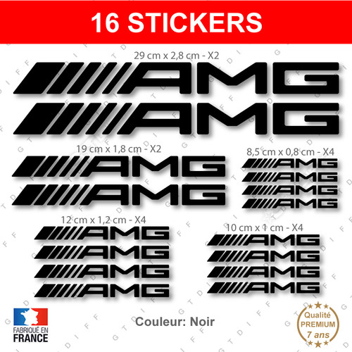 Stickers amg noir - stickers,