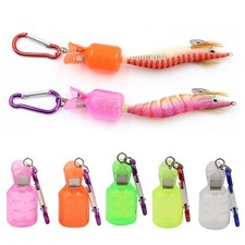 5x Leurre Crochet Housses Protection &carabiner for Egi Pêche + Bois Shrimps New