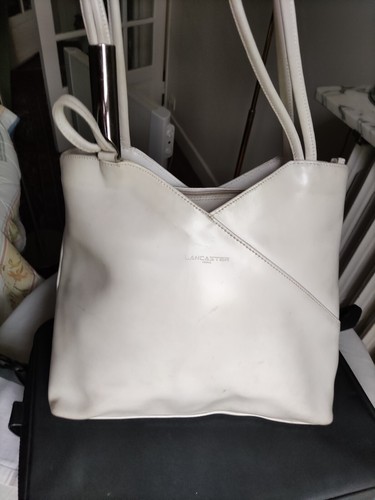 Sac lancaster cuir blanc - cuir,