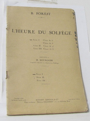Heure solfège livre i - du,