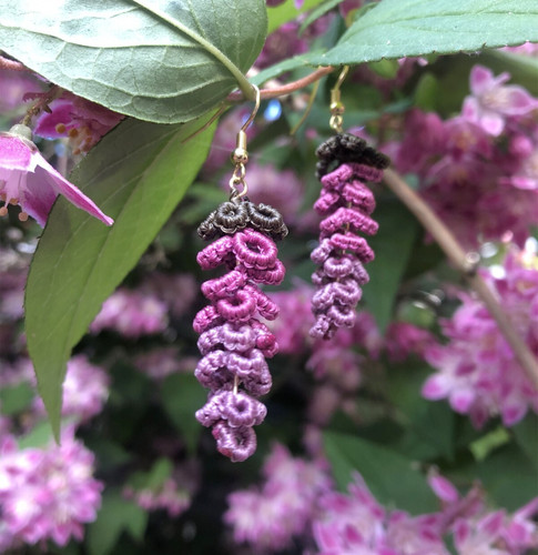 Boucles oreilles lavande - boucles,
