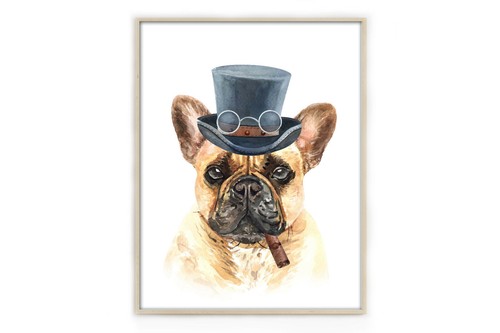 Funny french fox print - french, print,