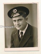 Vintage photo mini studio portrait - man with sailor hat portrait