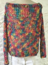 PULL MULTICOLORE TRICOTÉ MAIN MOHAIR MÉLANGÉ