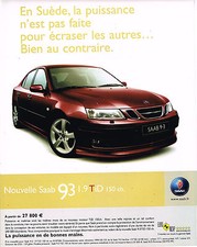 PUBLICITE ADVERTISING 015  2004  SAAB 93 1.9 TID 50 CV