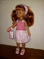 Vêtements poupée Les chéries/ Corolle ou Paola Reina 32cm, toute en rose