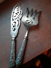 COUVERT  DE SERVICE A POISSON  ART NOUVEAU   FISH CUTLERY XIX