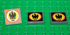 3 pièces Lego Agents : 2 Tiles 2x2 ref 3068pb0391-1 Road Sign 2x2 ref 30258pb046