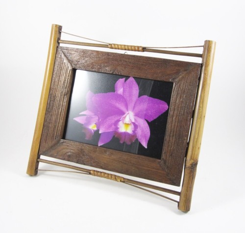 Cadre photo teck bambou - cadre,