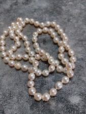 Ancien sautoir de perles de culture avec  fermoir en or