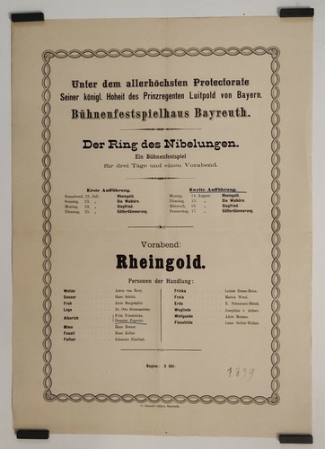 Bayreuth festival 1899 affiche - festival,