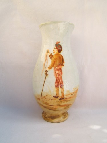Ancien vase barbotine - vase, en